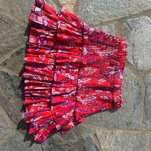 Sundry Red and Purple Floral Skirt